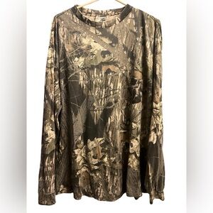 Mossy Oak Camouflage Camo Vintage USA Pocket T-Shirt XXL Outdoors Grunge Hunt